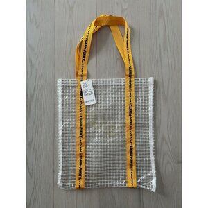 AS Dash PInky Transparent Grid Tote Bag Yellow Straps